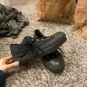Platform black converse